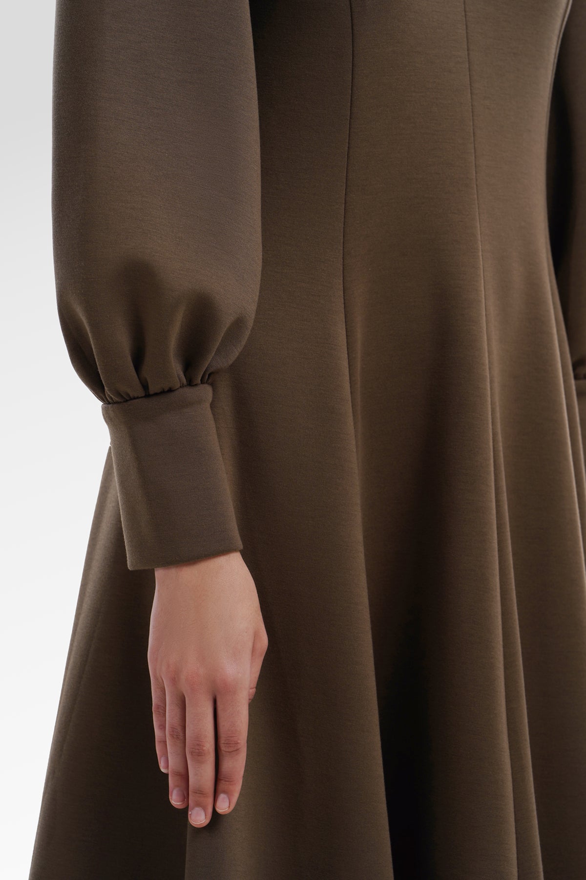 Amberlyn Puffy Dress - Brown
