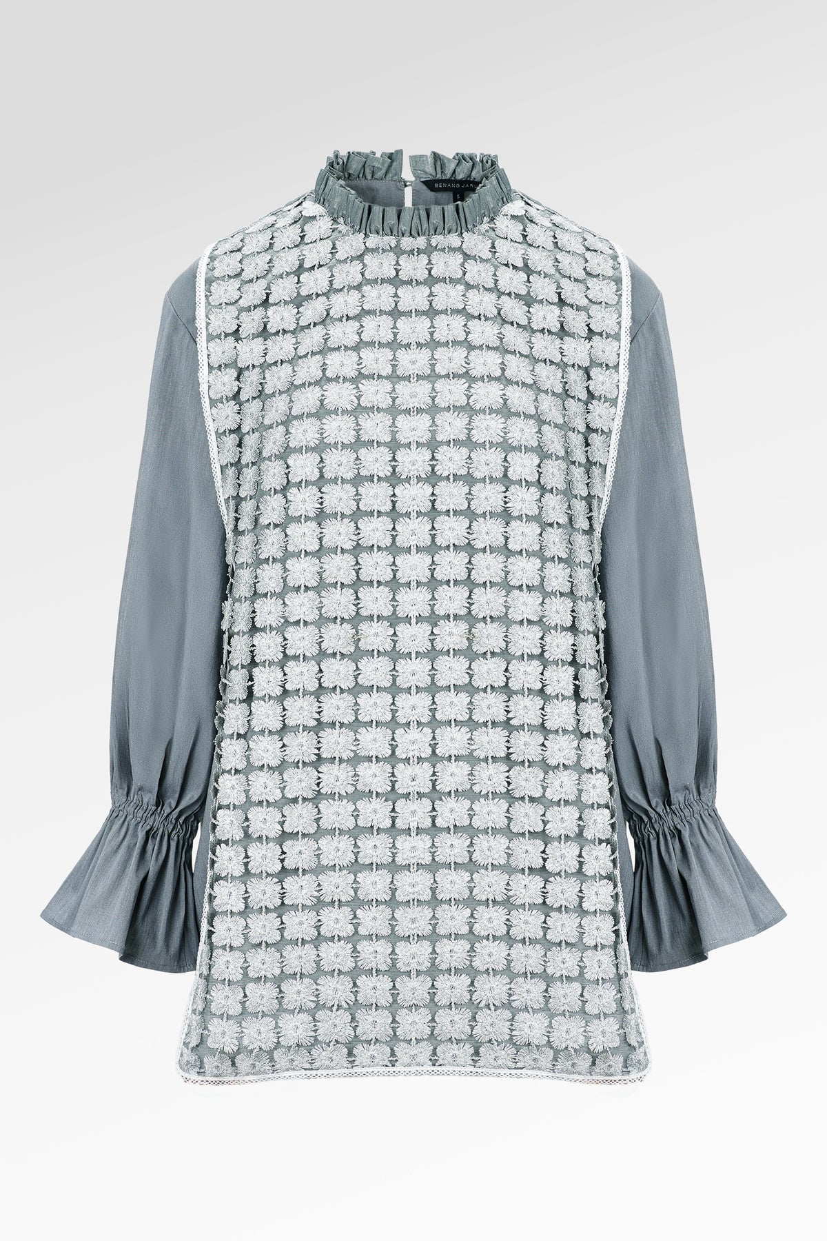 Angeline Lace Blouse - Grey