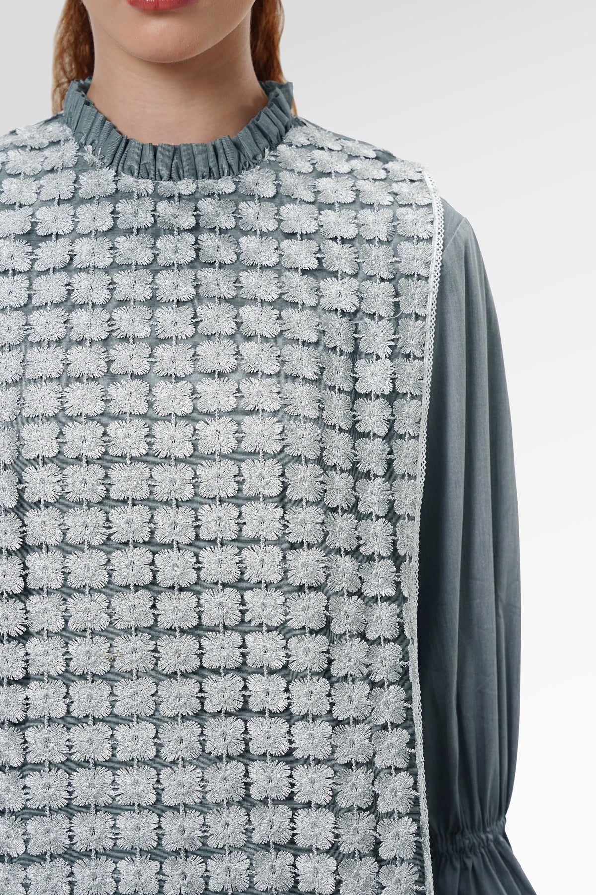 Angeline Lace Blouse - Grey