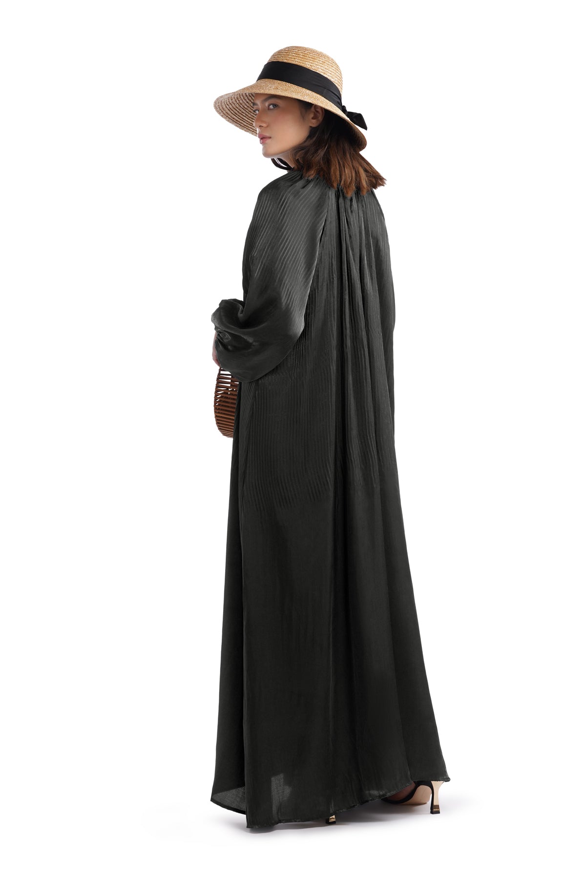 Angeline Pleats Dress - Black