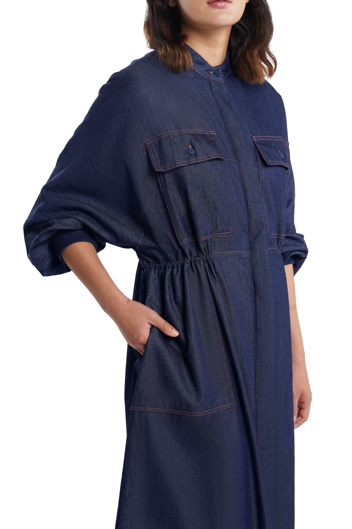 Annabeth Denim Dress - Navy