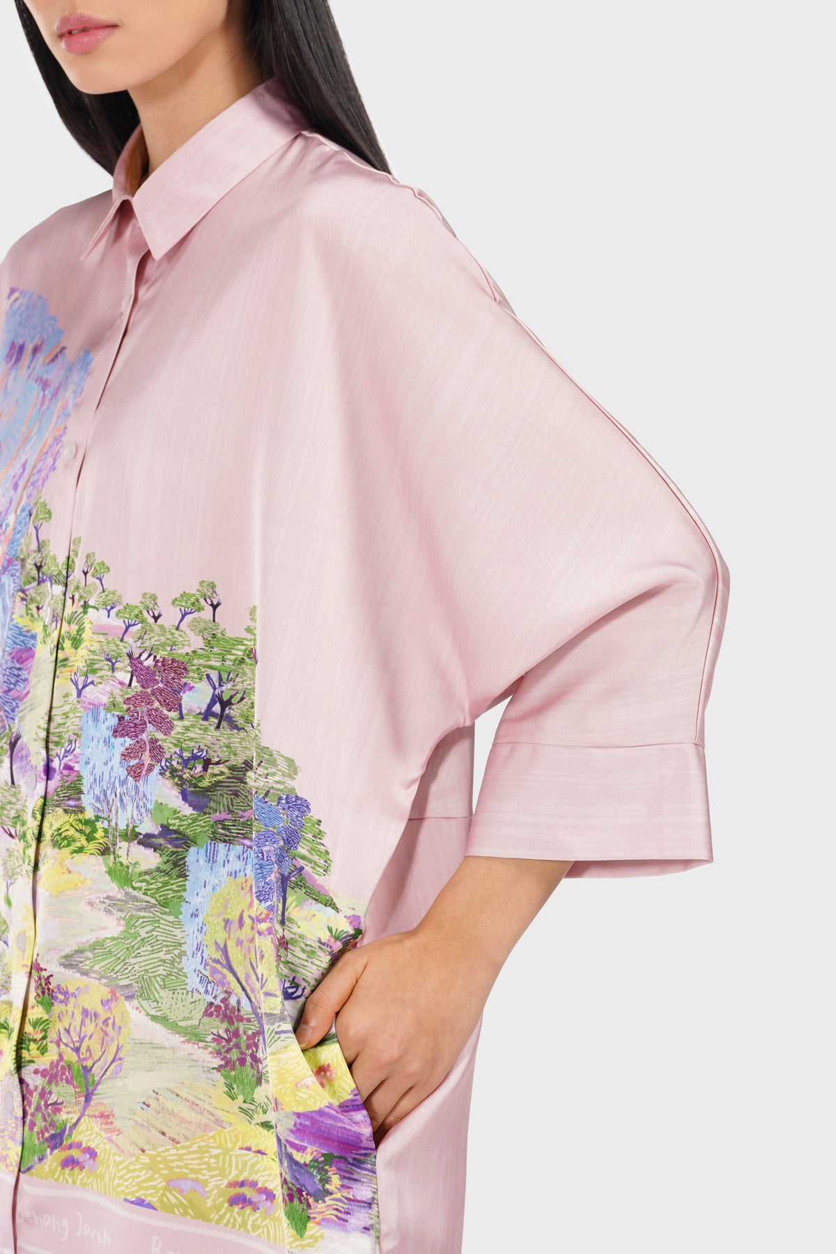 Art De La Nature Oversized Tunic - Pink