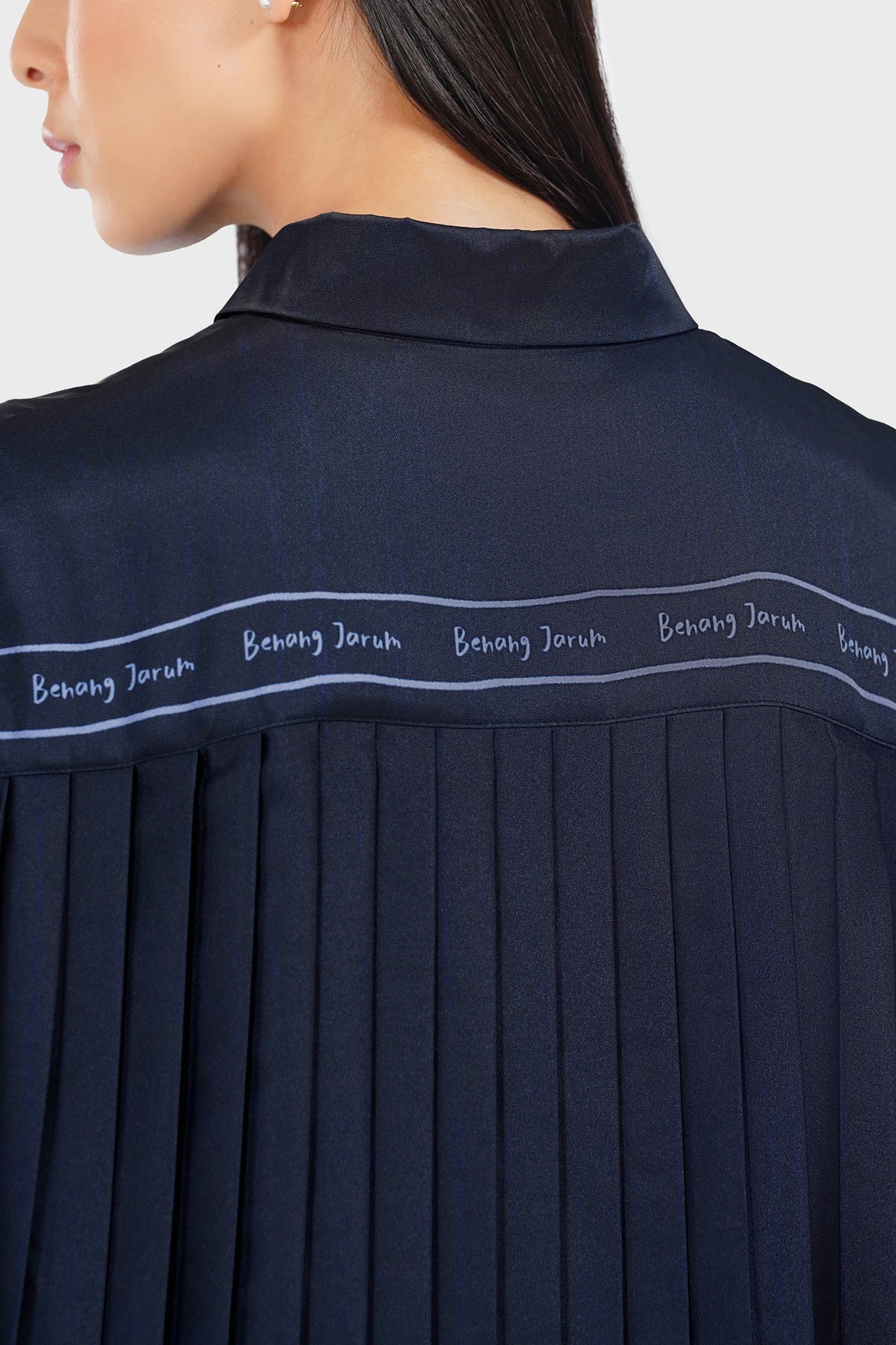 Art De La Nature Pleated Shirt - Navy