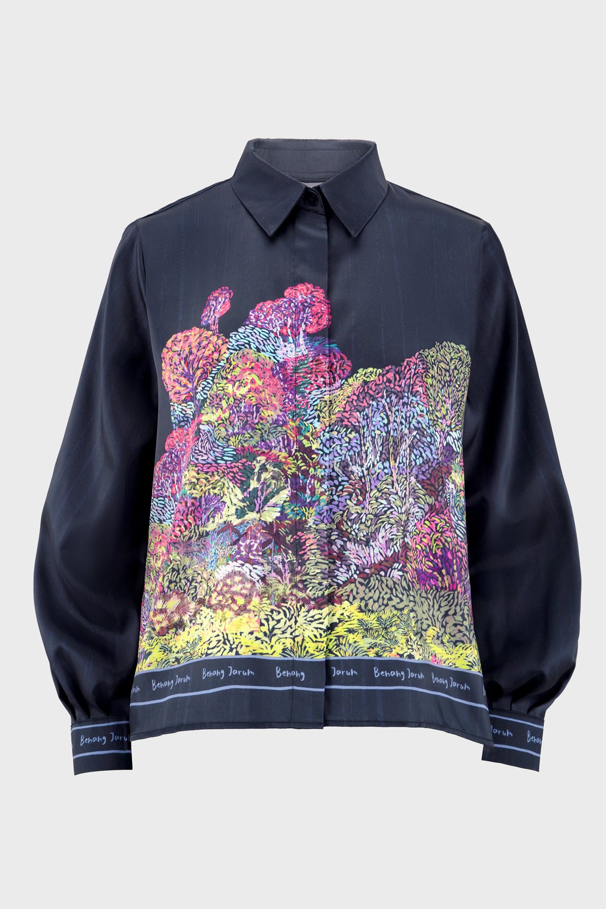 Art De La Nature Pleated Shirt - Navy