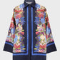 Art De La Nature Satin Shirt - Navy