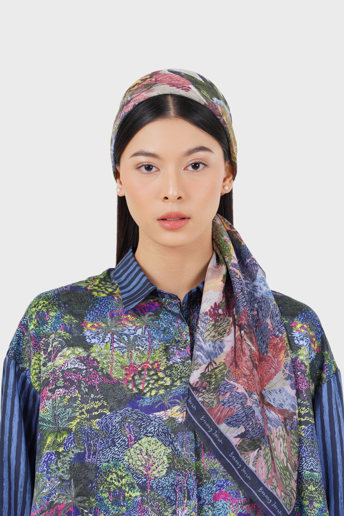 Art De La Nature Scarf - Navy