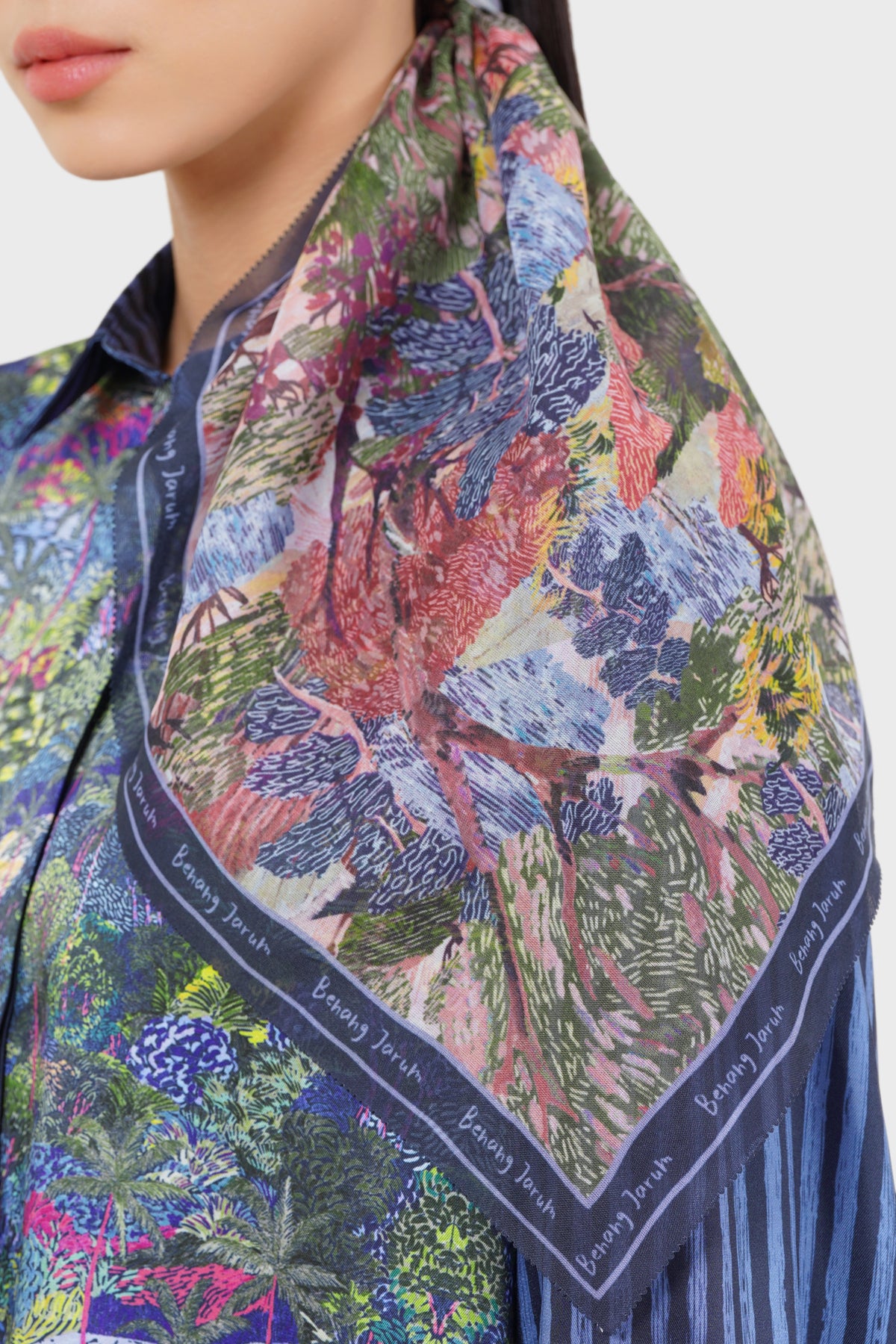 Art De La Nature Scarf - Navy