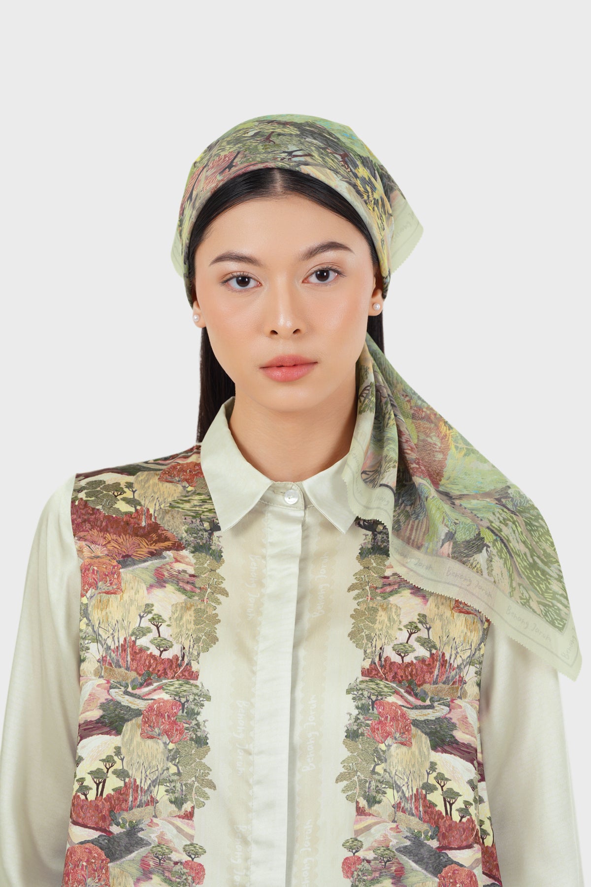 Art De La Nature Scarf - Sage