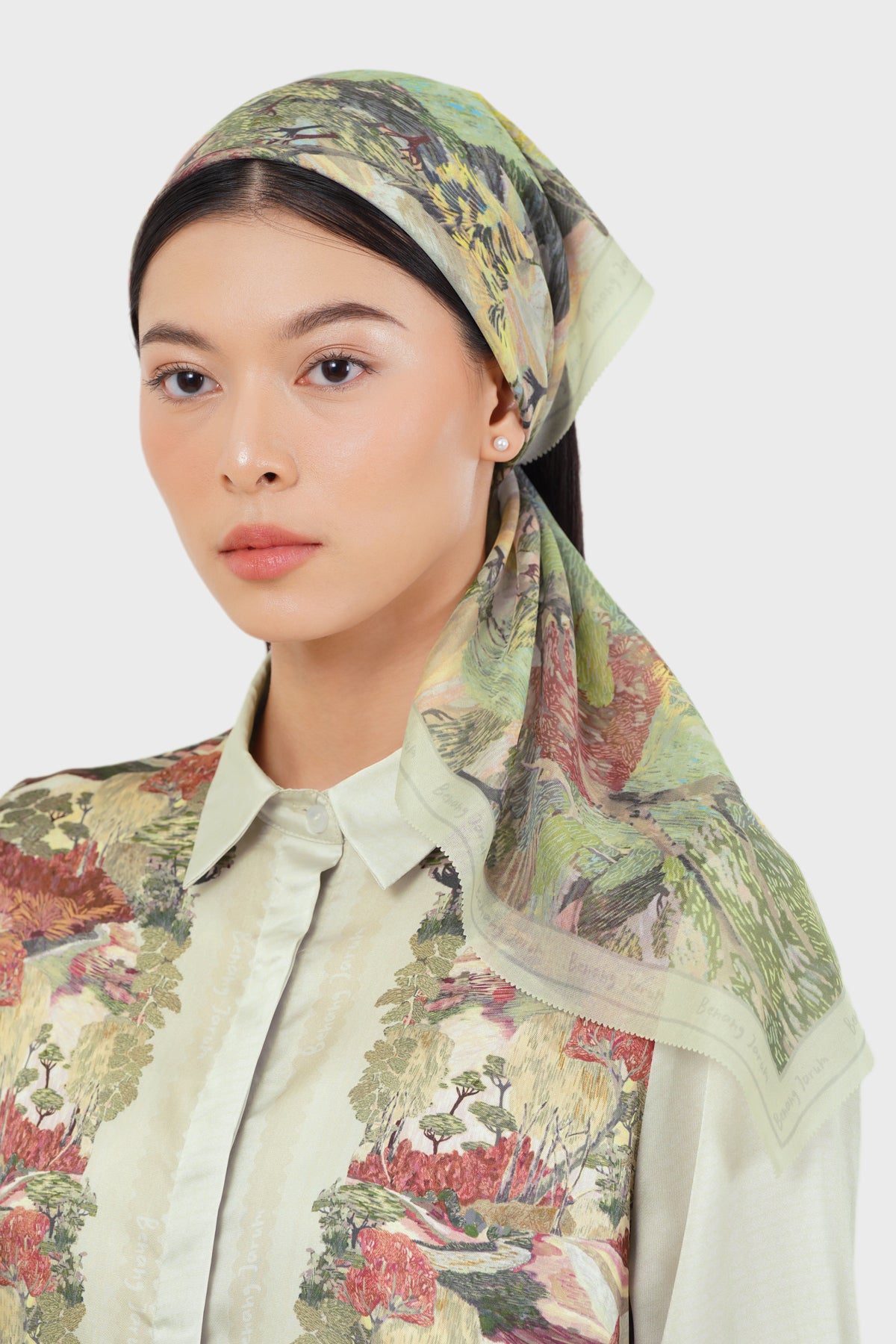 Art De La Nature Scarf - Sage