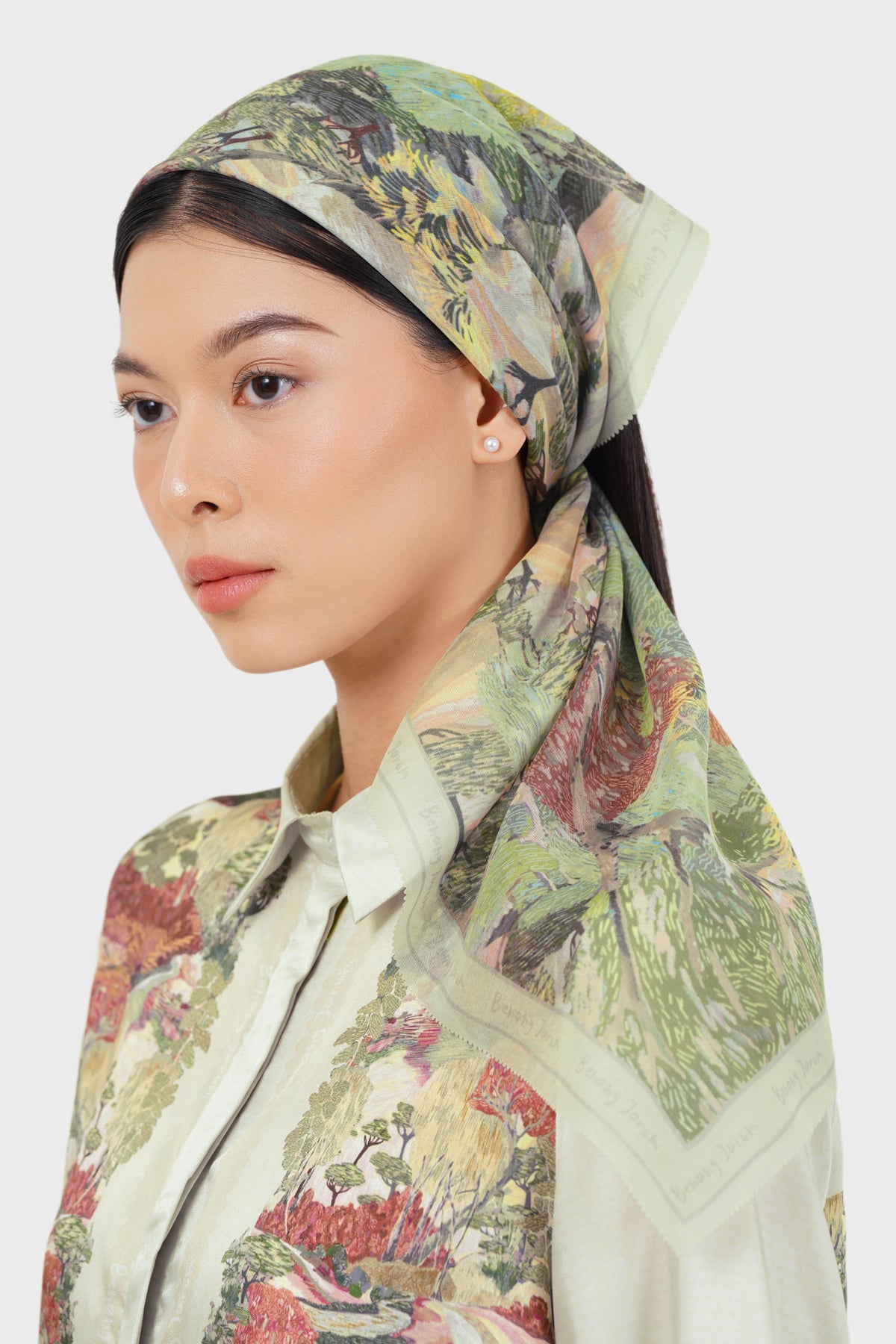 Art De La Nature Scarf - Sage