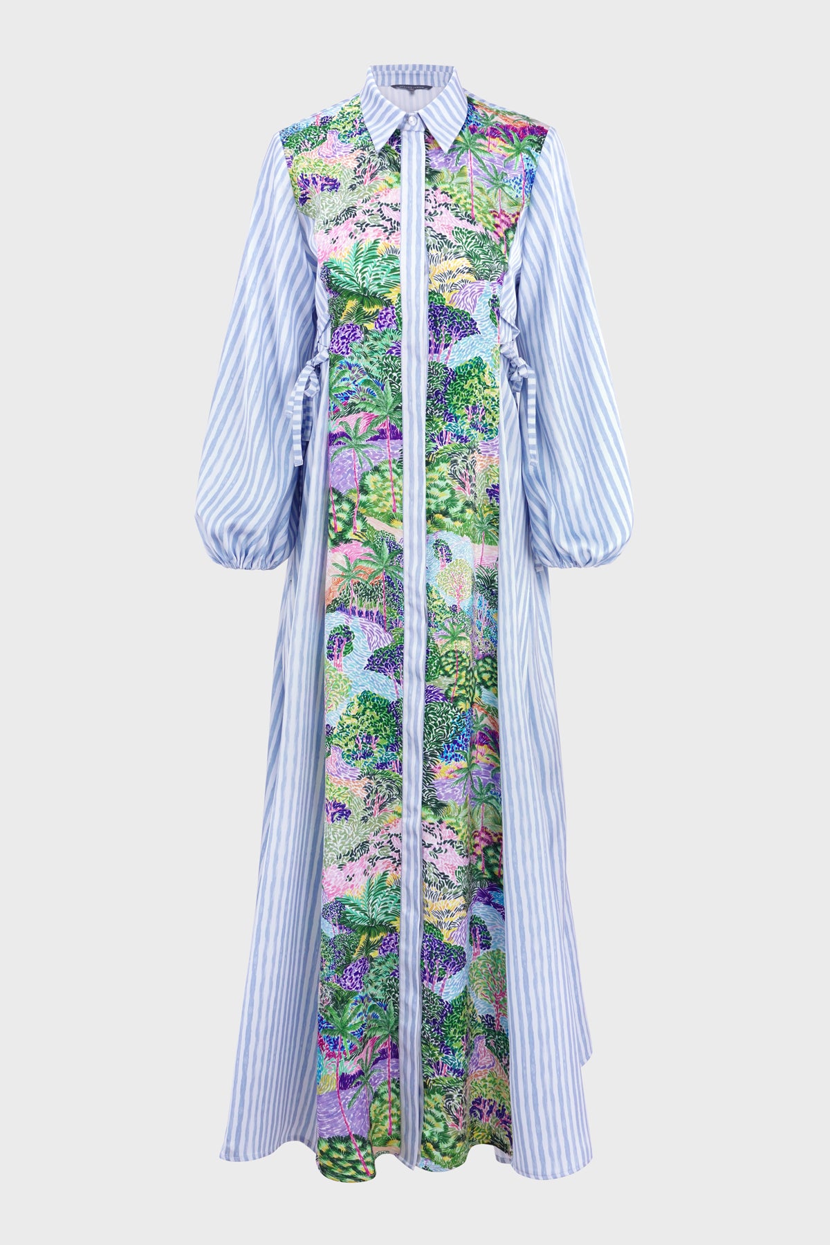 Art De La Nature Shirt Dress - Blue