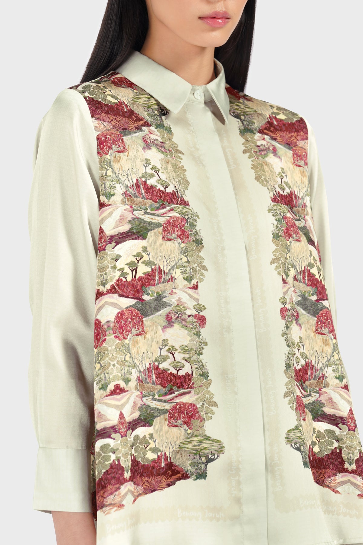 Art De La Nature Yoke Shirt - Sage
