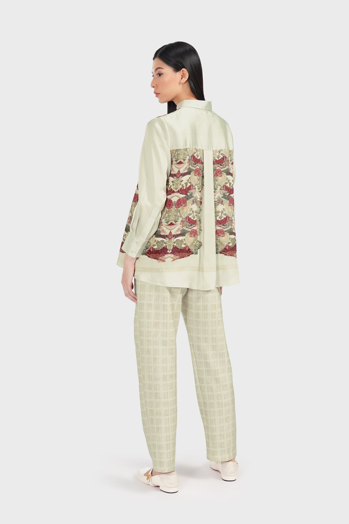 Art De La Nature Yoke Shirt - Sage