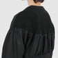 Athena Mix Fabric Blouse - Black