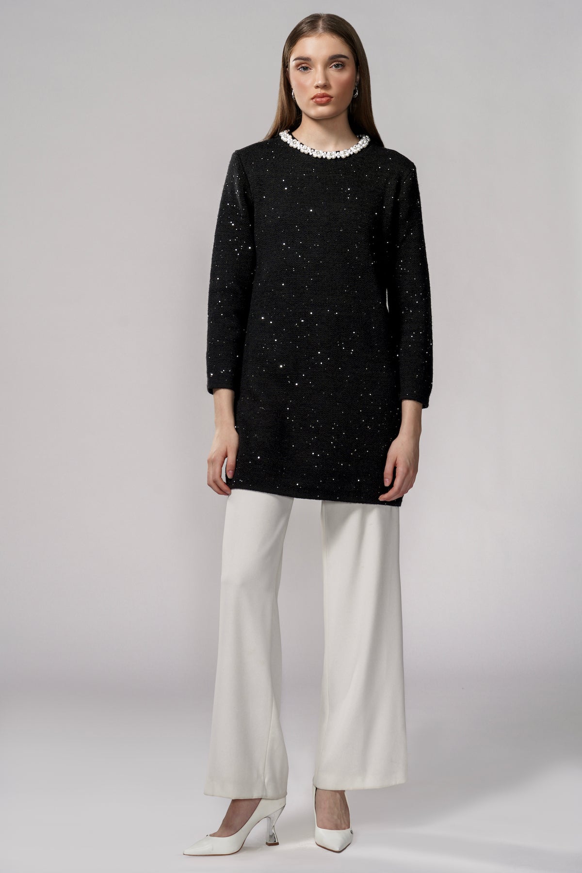 Aubree Knit Tunic - Black