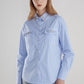 Ava Beaded Shirt - Blue