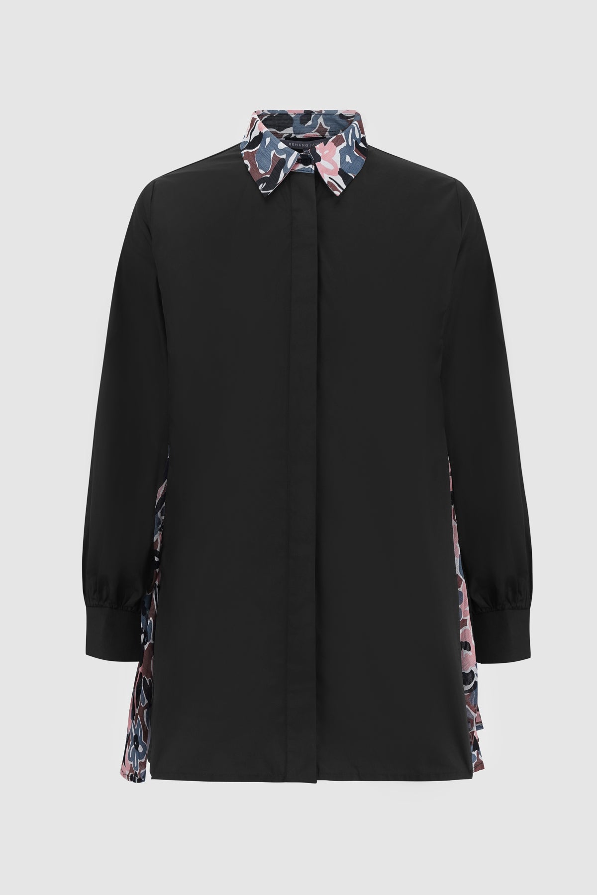 Avena Pleated Shirt - Caviar