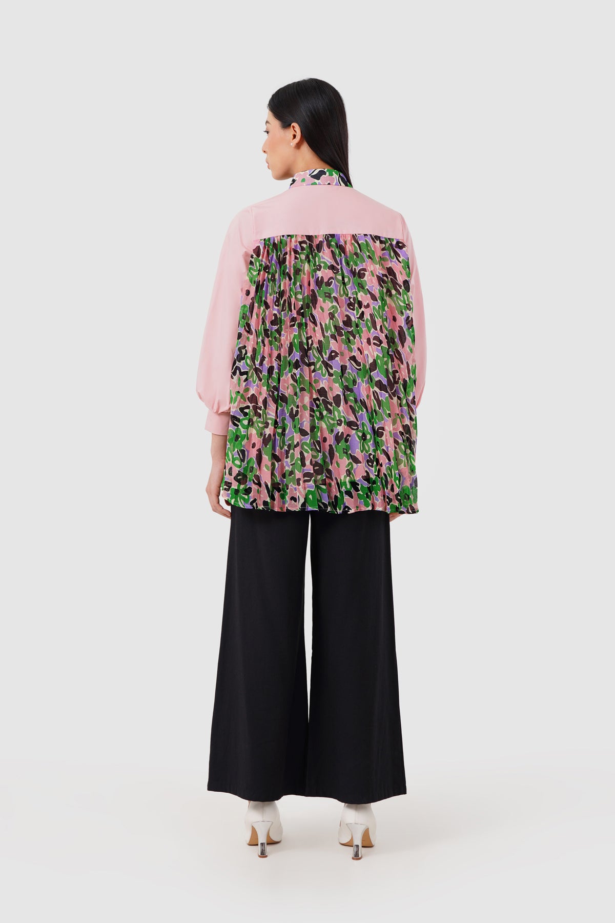 Avena Pleated Shirt - Clover