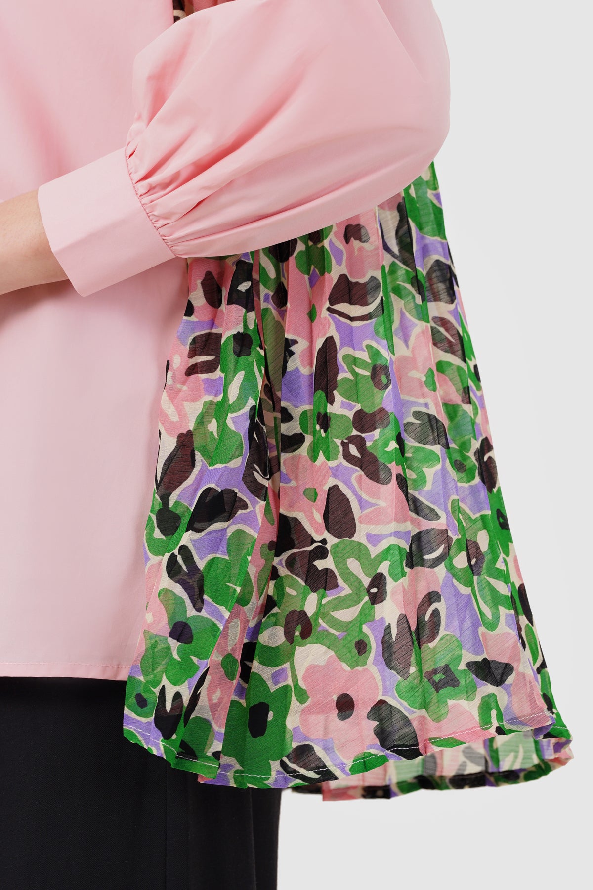 Avena Pleated Shirt - Clover