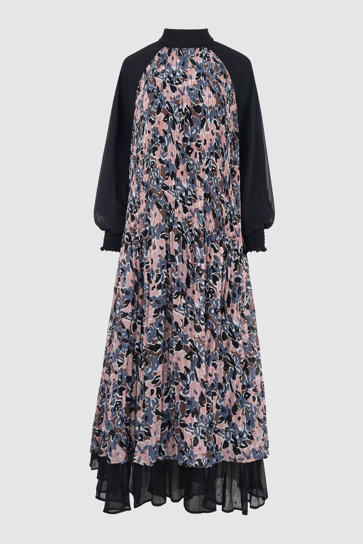 Avena Pleats Dress - Caviar
