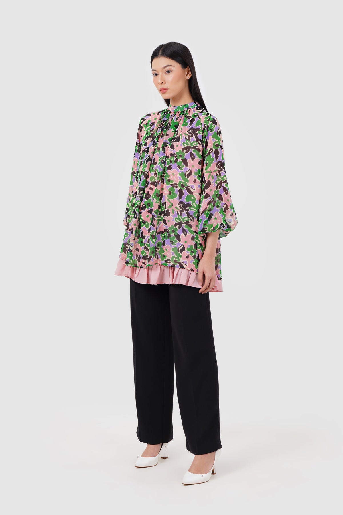 Avena Raglan Blouse - Clover