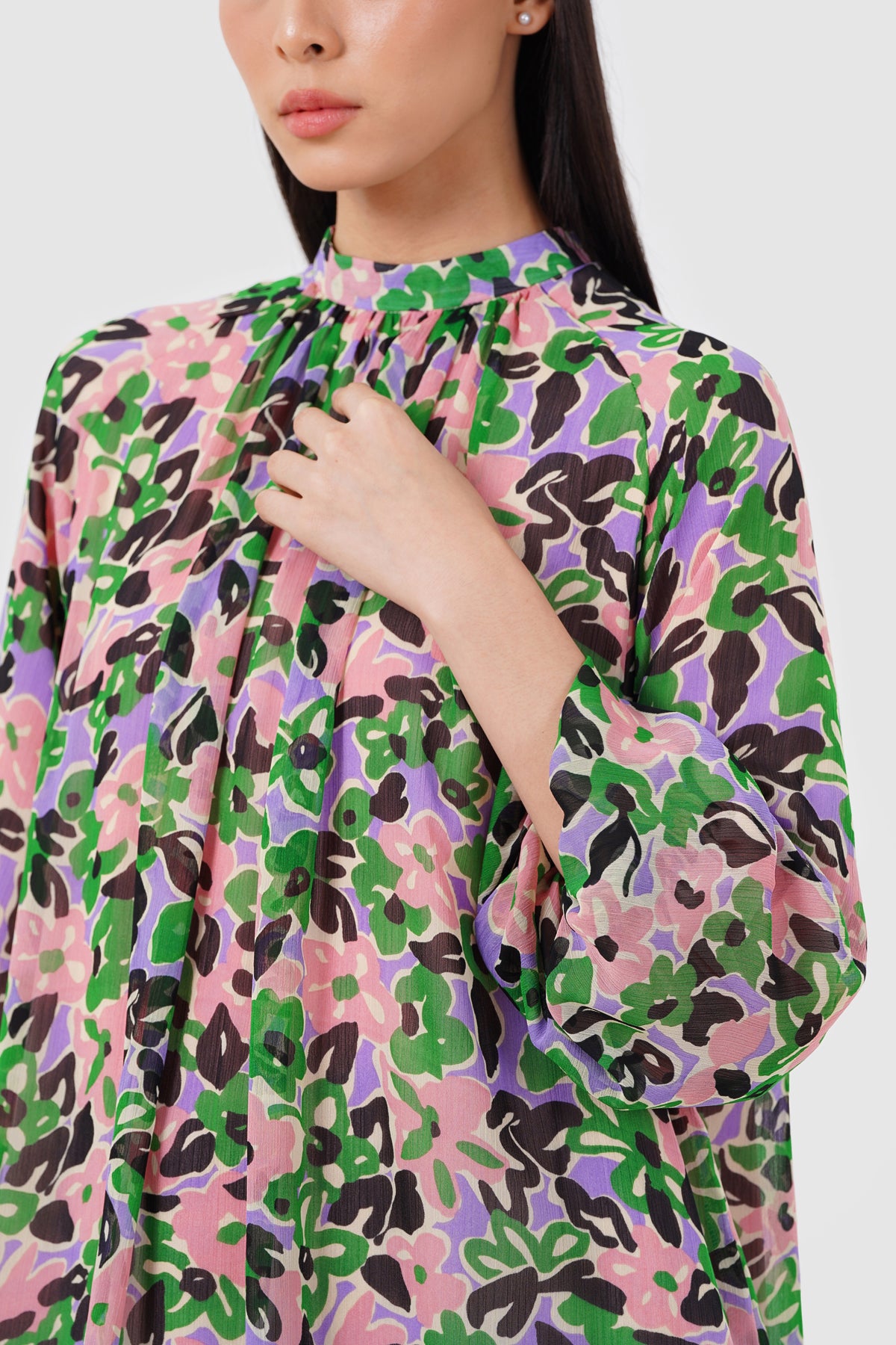Avena Raglan Blouse - Clover