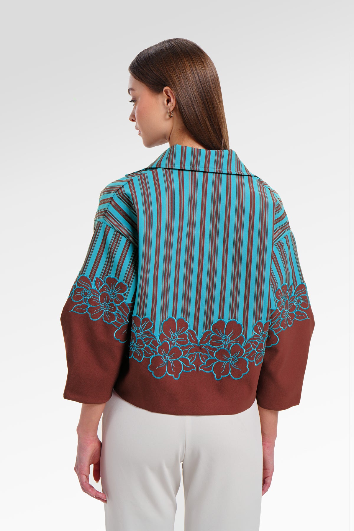 Averly Embroidery Outer - Rust Blossom