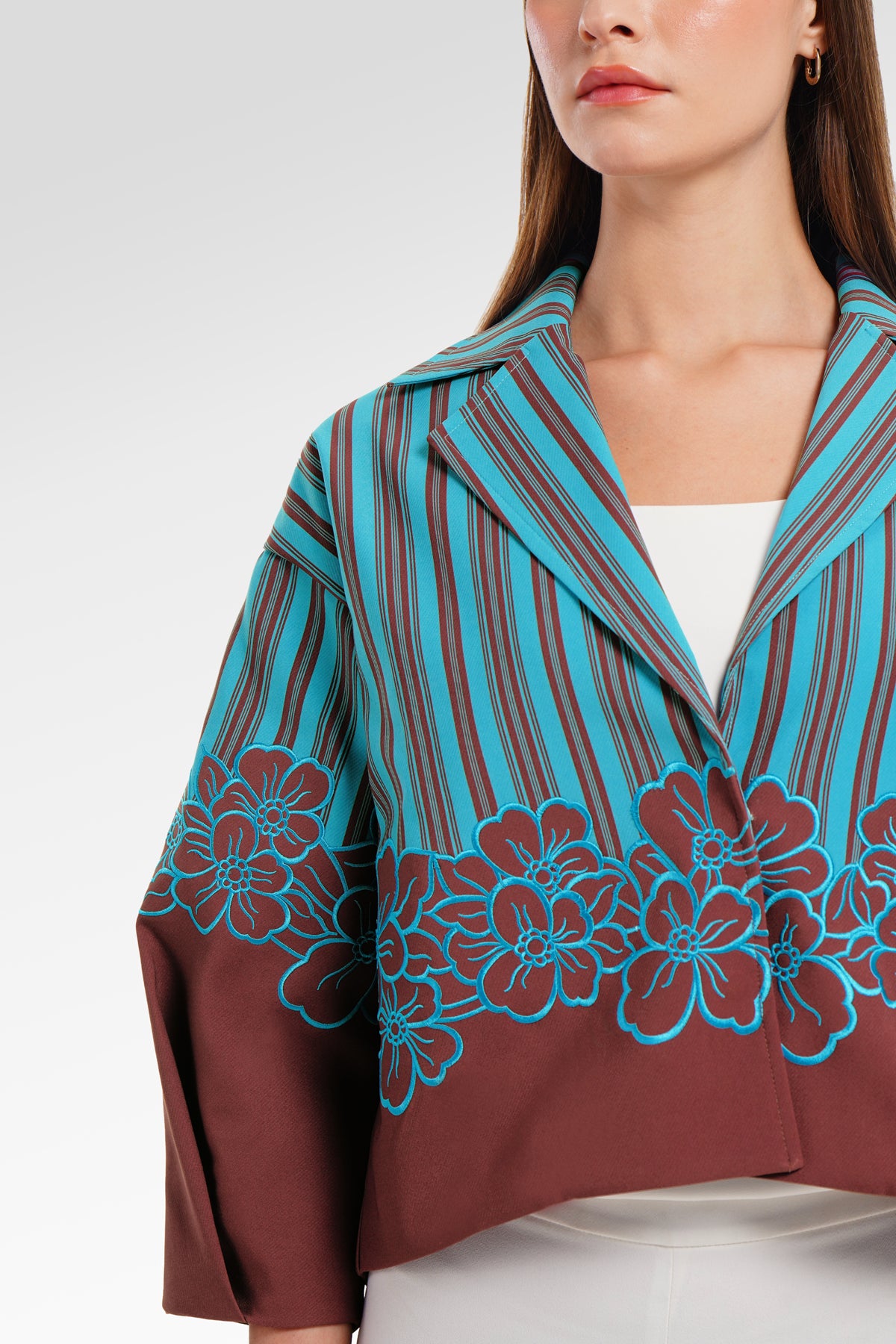 Averly Embroidery Outer - Rust Blossom