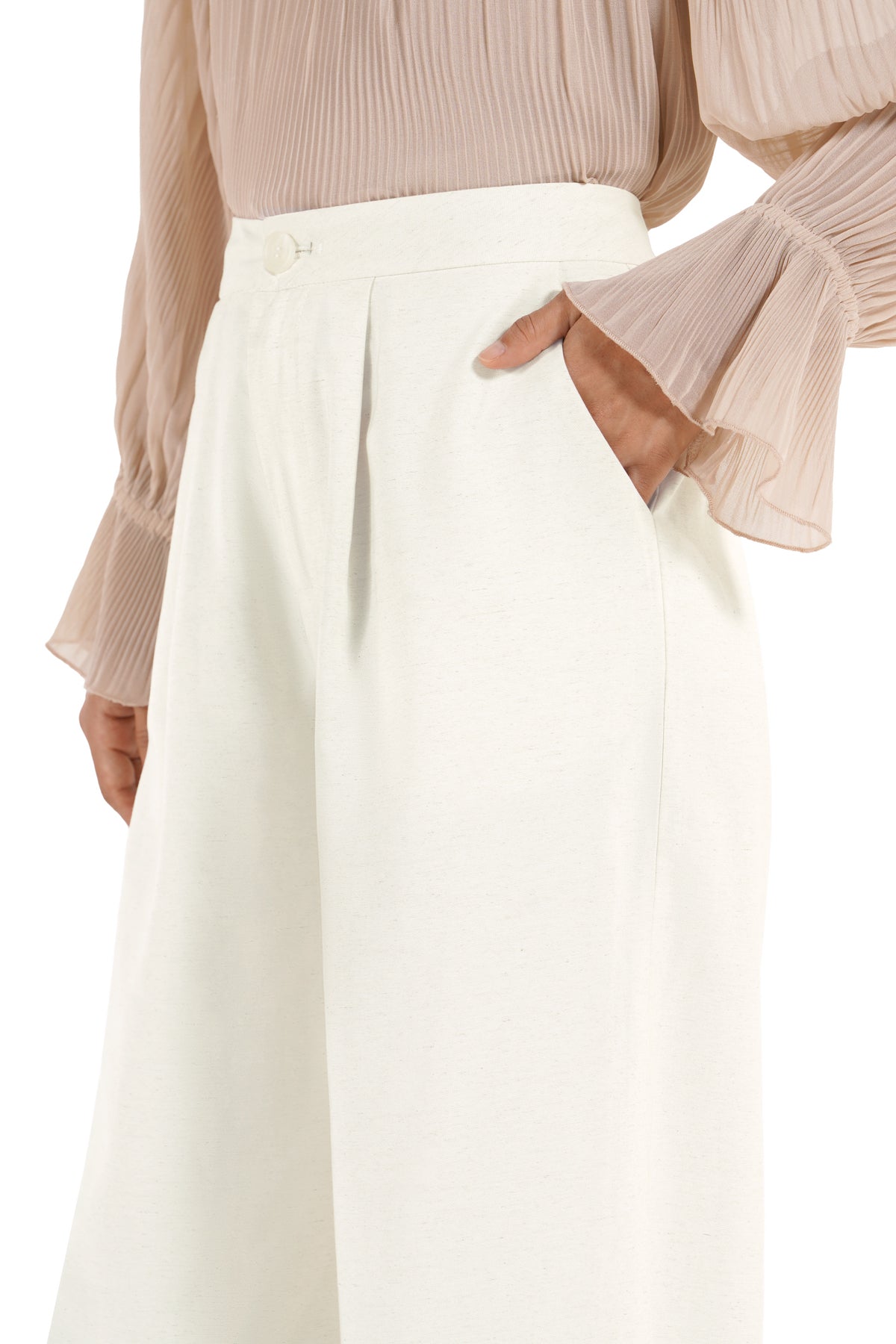 Avery Cullote Pants - White
