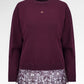 Basic Lace Sweatshirt - Berry