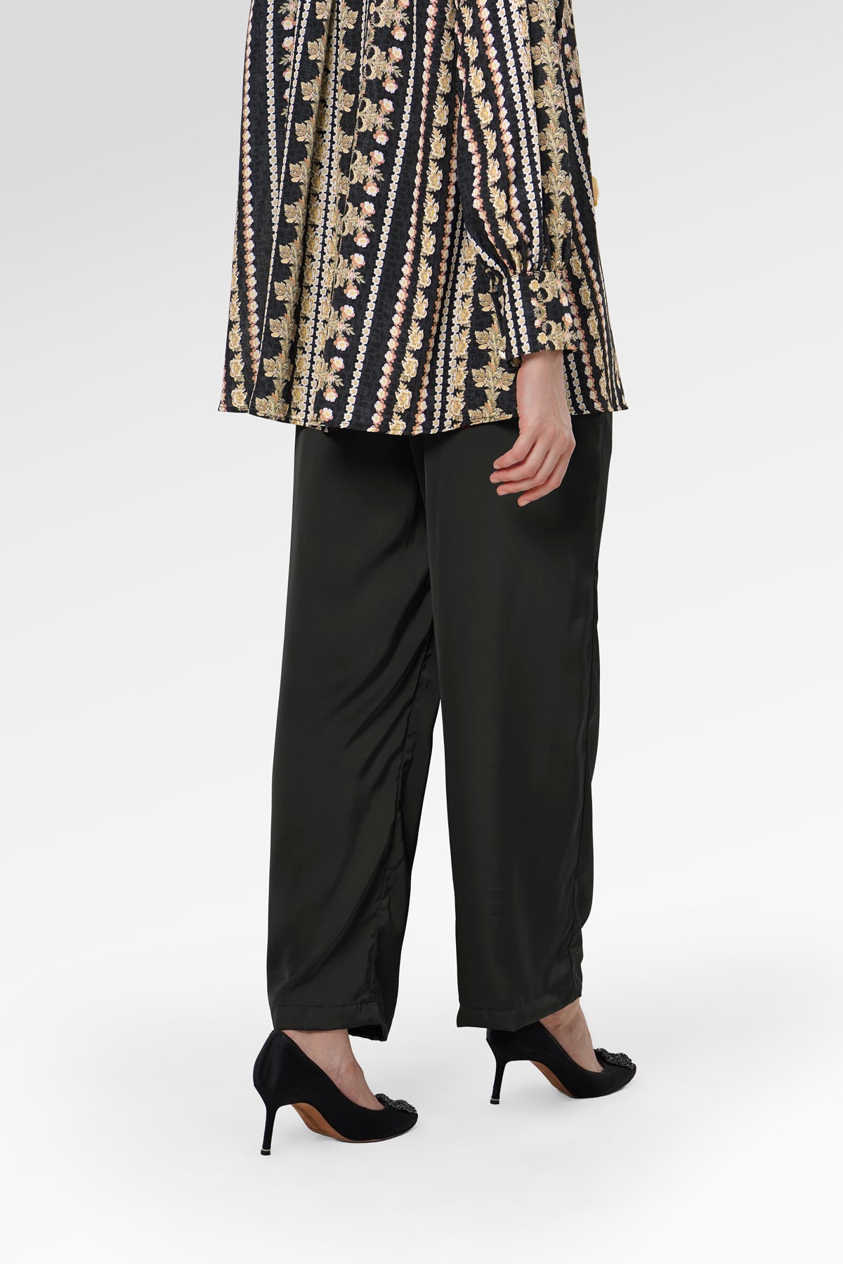 Basic Satin Cullote - Black