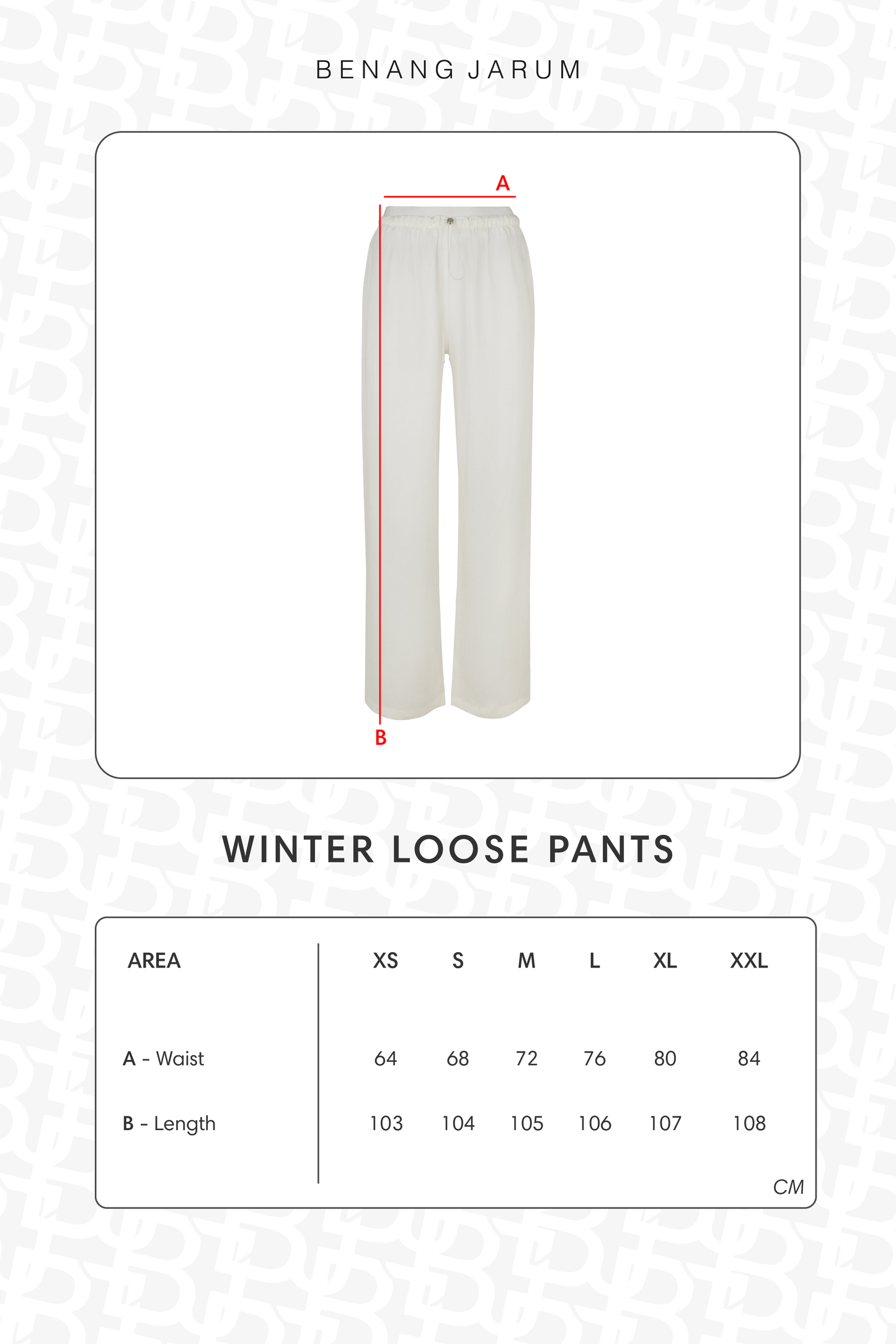 Winter Loose Pants - White