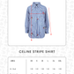 Celine Stripe Shirt - Navy