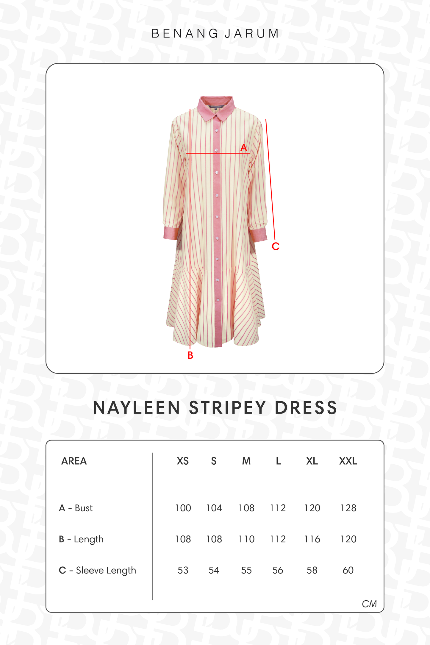 Nayleen Stripey Dress - Tender Peach