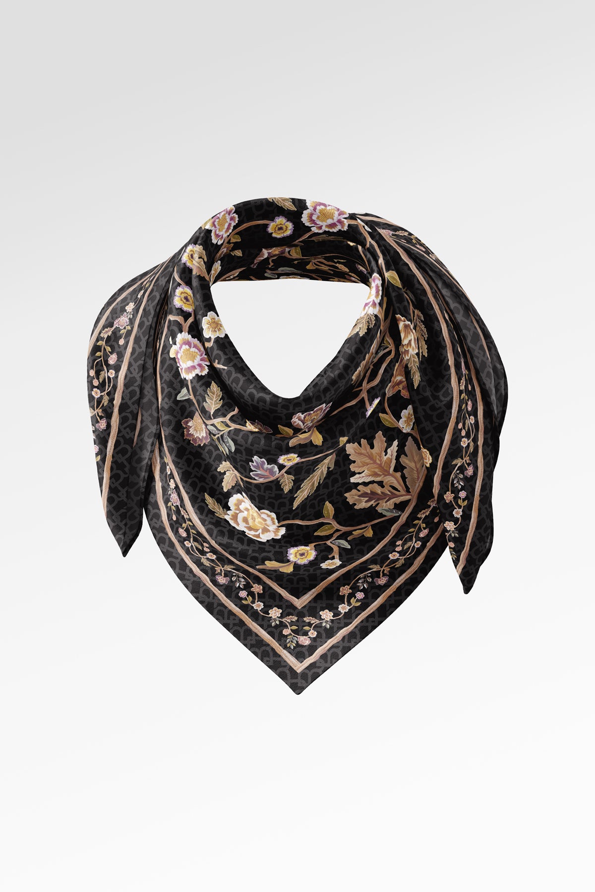 Blooming Eid Scarf - Black Iris