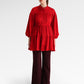 Nara Gathered Shirt - Red