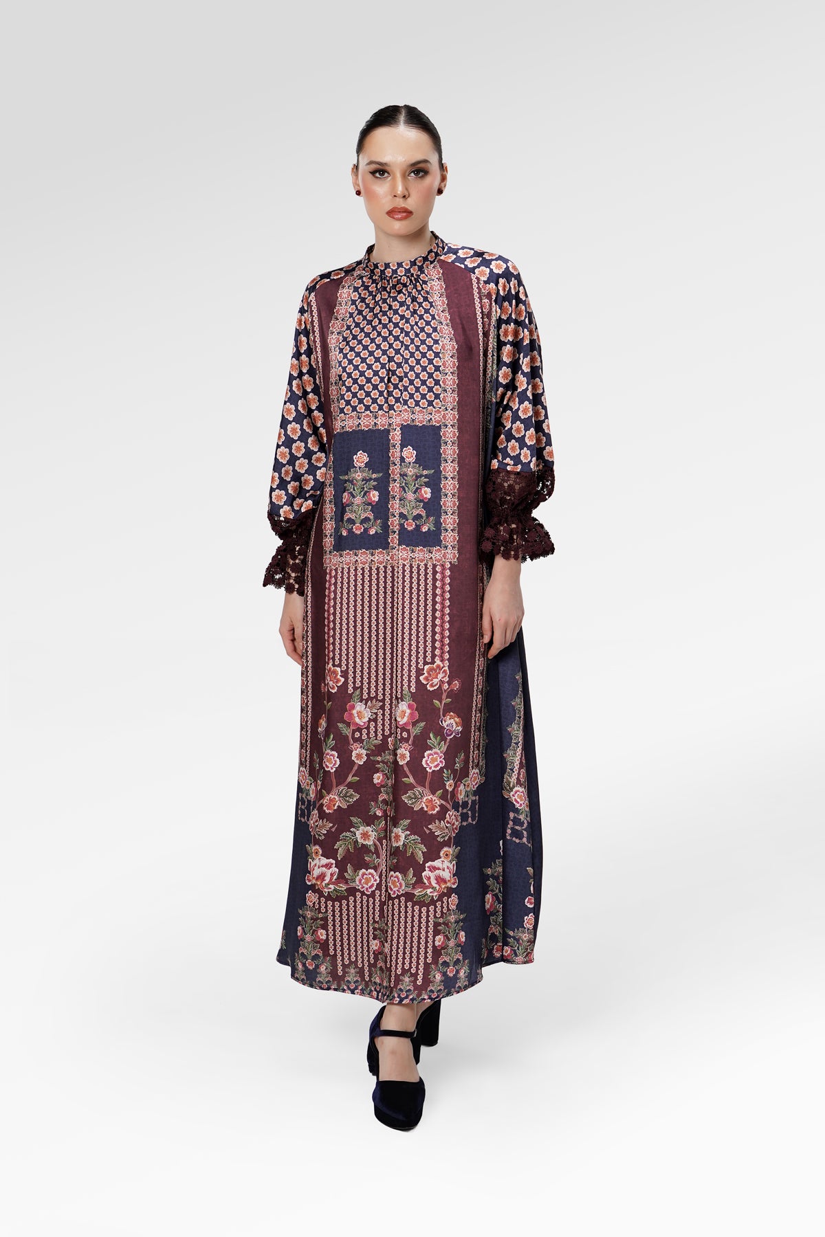 Blooming Eid Dress - Carnation
