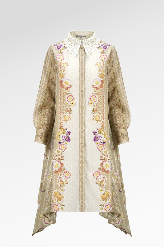 Blooming Eid Godet Tunic - Daisy