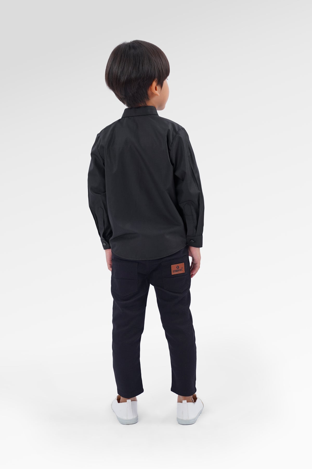 Blooming Eid Embroidery Boy Shirt - Black
