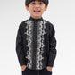 Blooming Eid Embroidery Boy Shirt - Black