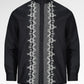 Blooming Eid Embroidery Men Shirt - Black