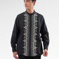 Blooming Eid Embroidery Men Shirt - Black