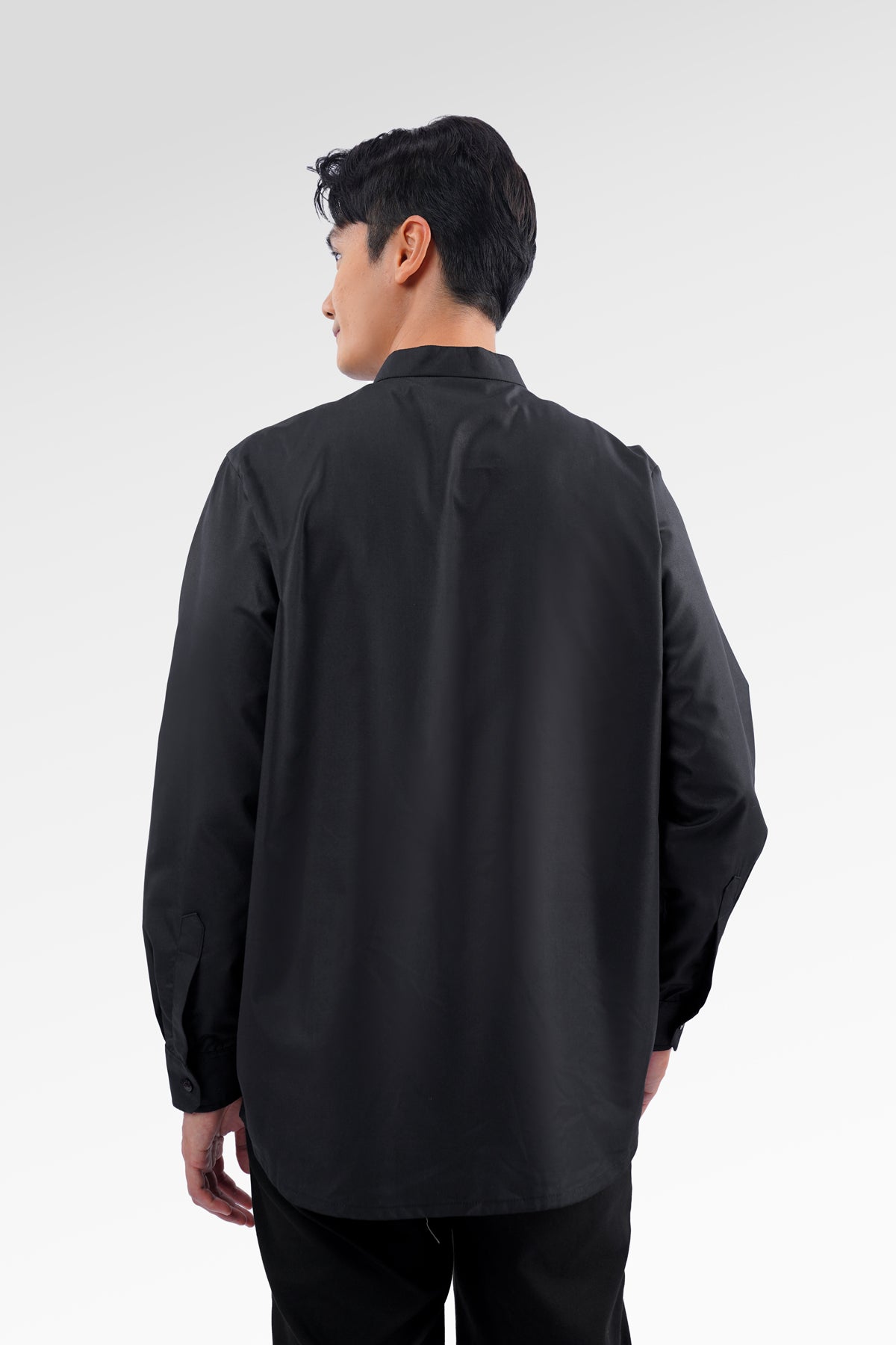 Blooming Eid Embroidery Men Shirt - Black