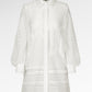 Blooming Eid Embroidery Tunic - White