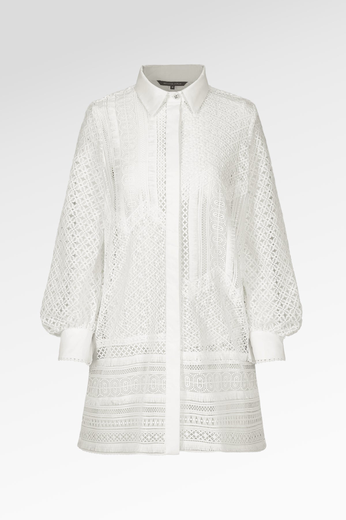 Blooming Eid Embroidery Tunic - White