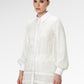Blooming Eid Embroidery Tunic - White