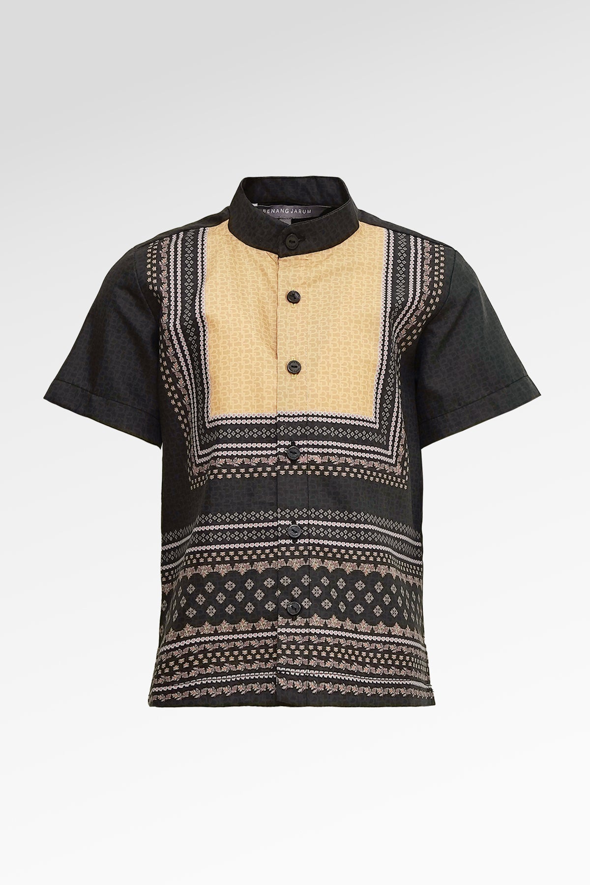 Blooming Eid Kids Shirt - Black Iris