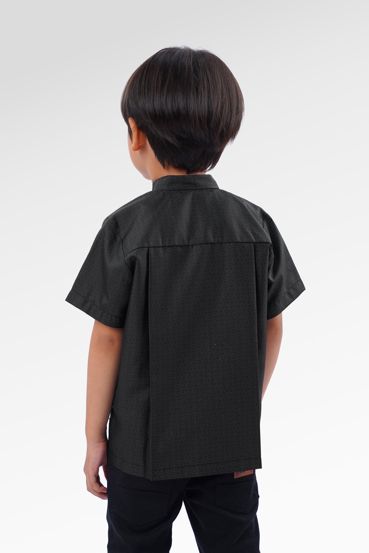 Blooming Eid Kids Shirt - Black Iris