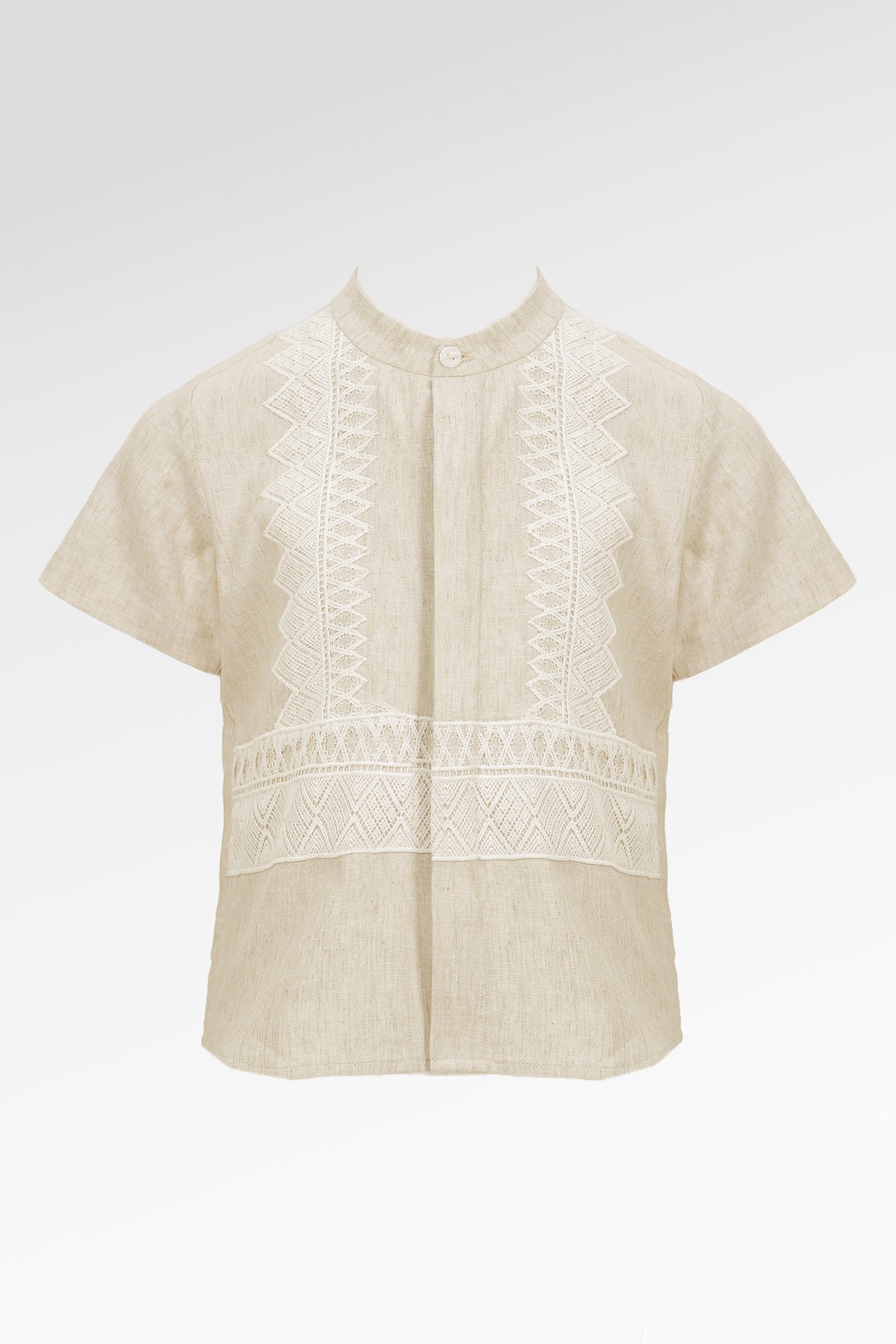 Blooming Eid Linen Boy Shirt - Daisy