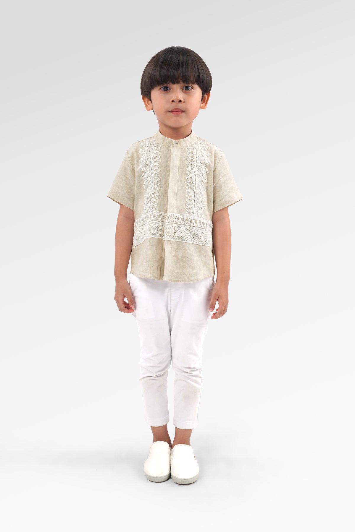Blooming Eid Linen Boy Shirt - Daisy